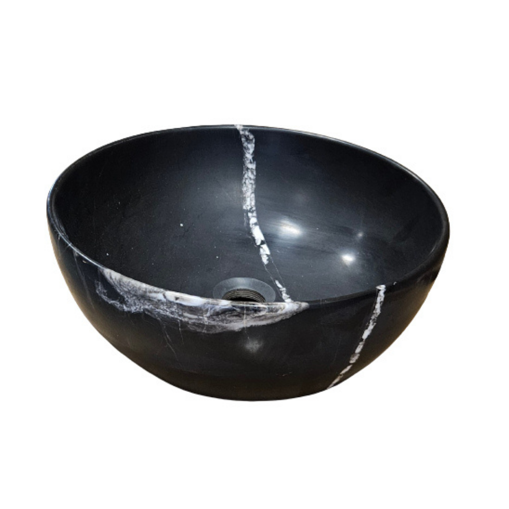 Waskom Marmer Rond Black Emperador