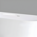 Vrijstaand hoekbad Moon Zwart / Wit Links 180x80x60 cm