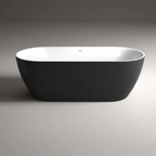 Vrijstaand bad Moon Zwart / Wit 180x80x60 cm