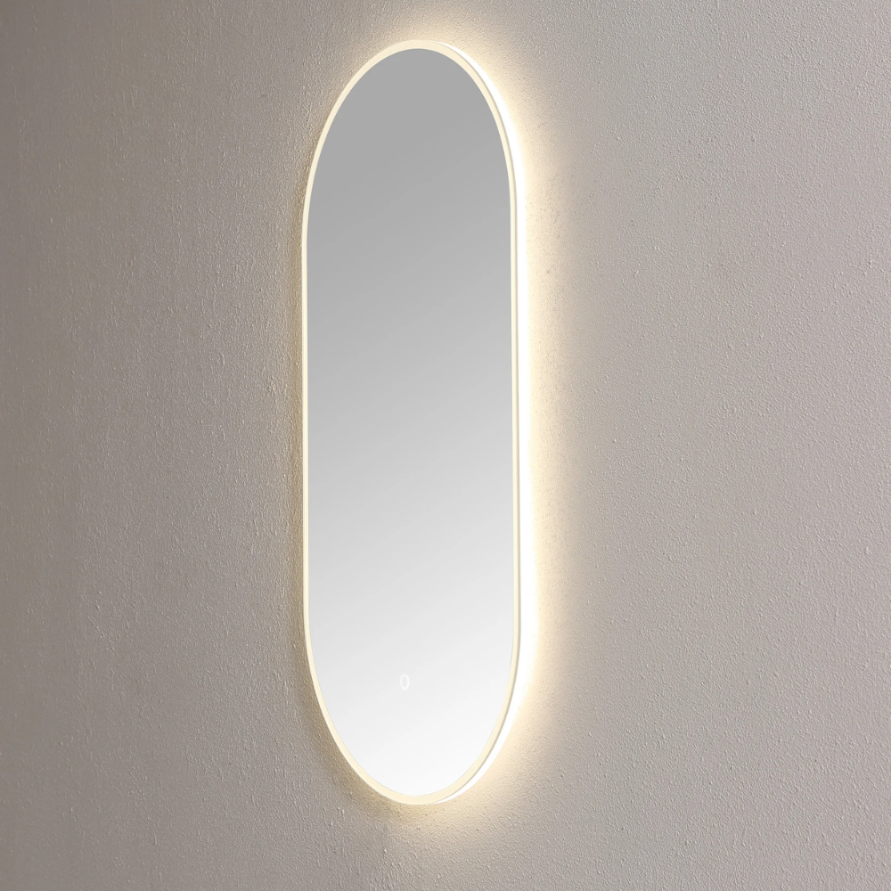 Spiegel ambiance ovaal met LED verlichting, 3 kleur instelbaar & dimbaar