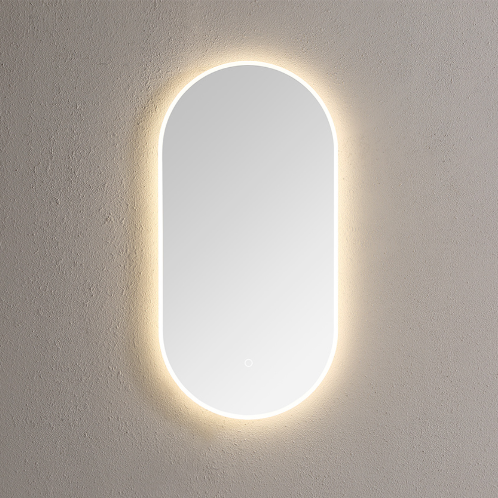 Spiegel ambiance ovaal met LED verlichting, 3 kleur instelbaar & dimbaar