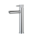 Wastafelmengkraan hoog met geribbelde knop