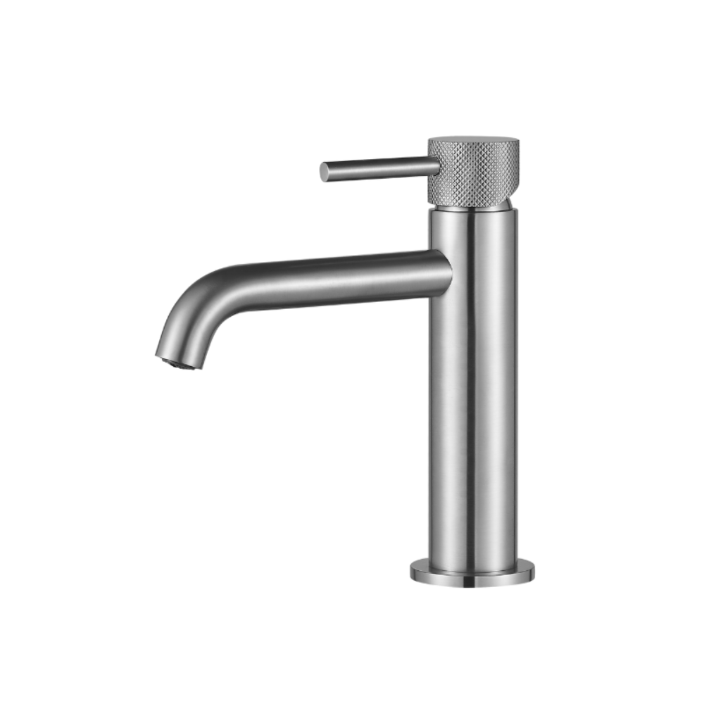 Wastafelmengkraan Slimline met geribbelde knop