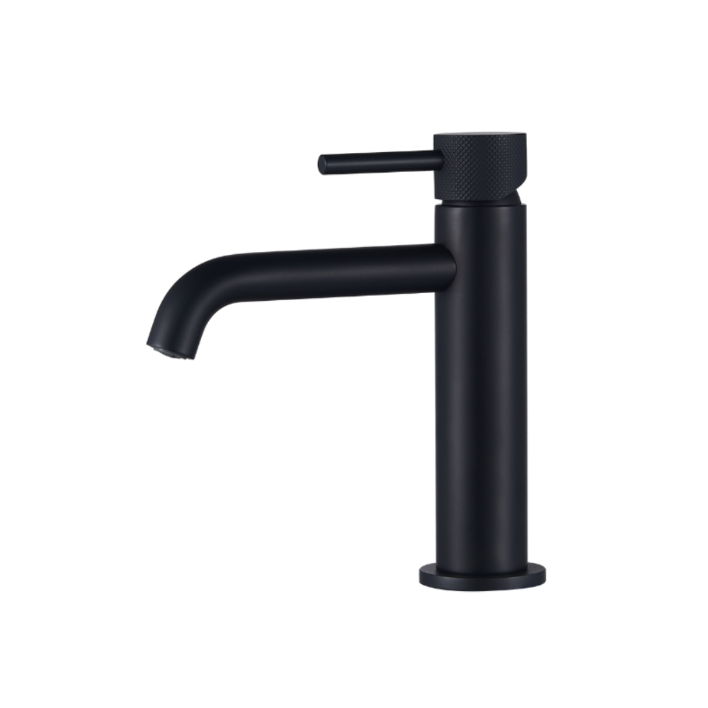 Wastafelmengkraan Slimline met geribbelde knop
