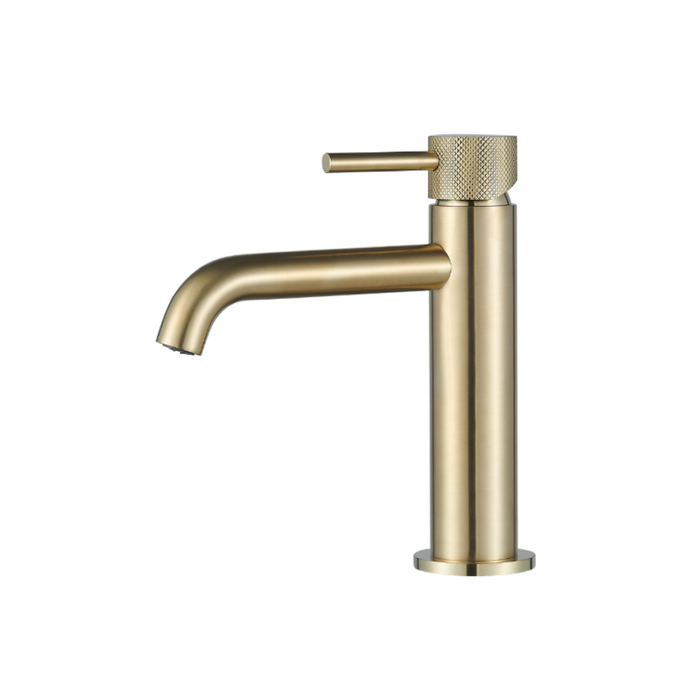 Wastafelmengkraan Slimline met geribbelde knop