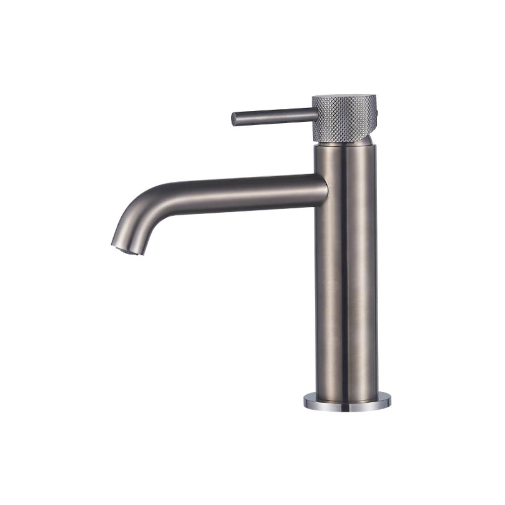 Wastafelmengkraan Slimline met geribbelde knop
