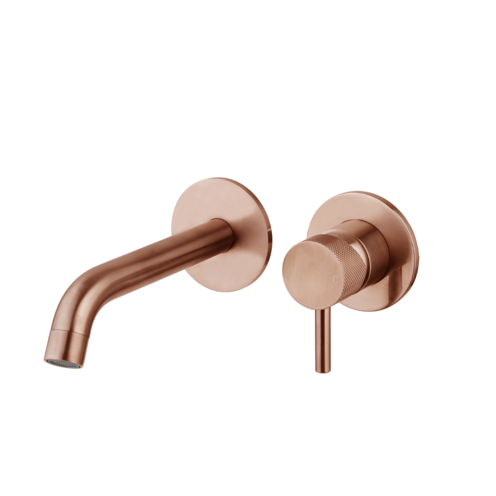 Wastafelmengkraan inbouw met geribbelde knop