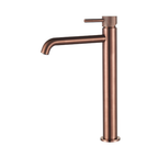 Wastafelmengkraan Slimline hoog met geribbelde knop